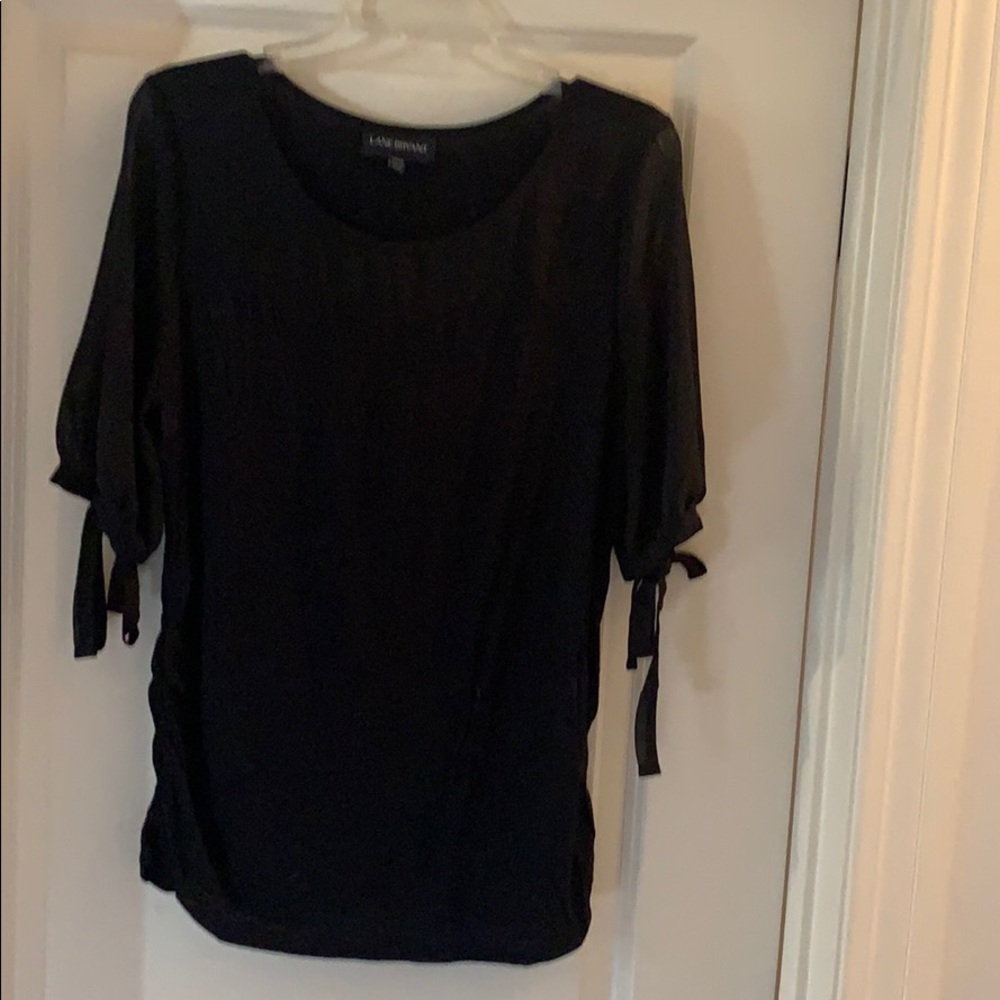 Black Blouse w/ mesh sleeves